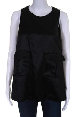 Blusa Top Carven Mujer Elegante Negra Bolsillo Algodón Talla 38 EUR 11048409 Foto 1 de 4