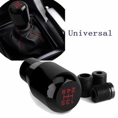 5 Speed Car Gear Stick Shift Knob + Cover Manual MT Racing  Shifter Universal - Image 1 of 4