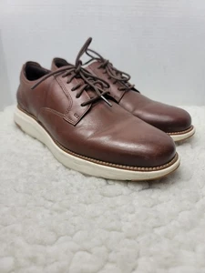 Cole Haan Grand Atlantic Mens Oxford Brown Leather Shoes Size 10 - C34853 - Picture 1 of 10