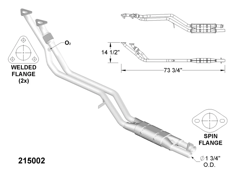 Catalytic Converter for 1987 BMW 325is - Image 1 of 2