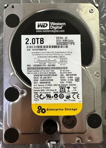 Western Digital (WD2002FYPS) 2TB SATA 3.5'' HDD Enterprise TESTED 100% - Picture 1 of 1