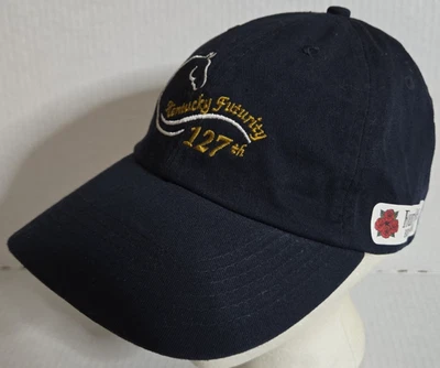 *RARO* 2019 Kentucky Futurity 127th chapéu boné de beisebol azul, quatro rosas bourbon - Imagem 1 de 4