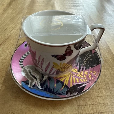 Juego de platillos taza de té de porcelana de jardín Grace Teaware Butterfly NUEVO Foto 1 de 4