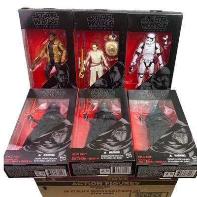 Paquete de figuras de acción Star Wars Black Series Finn Rey Kylo Ren Stormtrooper nuevo en caja Foto 1 de 4
