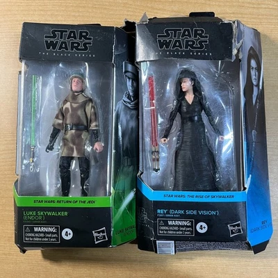 6-дюймовая фигурка Люка и Рей из Star Wars Black Series Dark Side Vision (поврежденная коробка) - Изображение 1 из 4