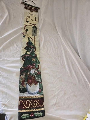Tapiz Árbol de Navidad Muñeco de Nieve Campana Tirar Colgante de Pared Vacaciones Invierno Decoración Foto 1 de 4