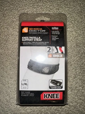 Correa de soporte para rodilla/rótula Shock Doctor 863 - negra - talla L/XL Foto 1 de 2