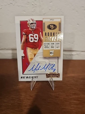Ingresso 2018 Panini Contenders Rookie autógrafo Mike McGlinchey #231 (AU, RC)🔥 - Imagem 1 de 2