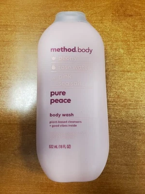 Jabón corporal Method *Pure Peace* agua de peonía/rosa/sal marina rosa 18 oz. E11D Foto 1 de 3