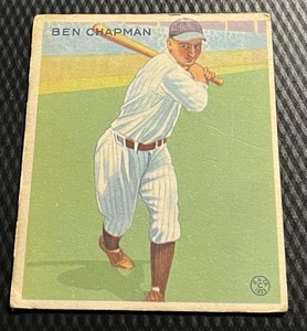 1933 Goudey Ben Chapman Yankees Mid-Grade Condition Card #191 - No Creases - Picture 1 of 3