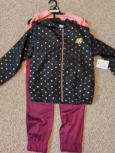 NWT NEW BODY GLOVE KIDS GIRLS 3 PIECE HEART JACKET PANTS SHIRT SET SIZE 8 PINK - Picture 1 of 6