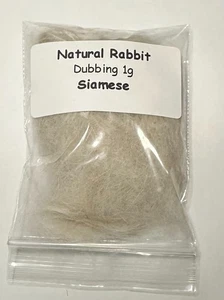 Natural Rabbit Dubbing - Fly tying material - SIAMESE - x 1g - Picture 1 of 1