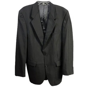 Jack Henry Jacket Navy Blue Pinstripe 2 Button Notch Blazer Classic USA Preppy - Picture 1 of 14