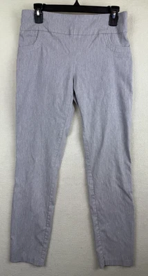 Joe B. Womens Large Heather Gray Stretchy Ankle Length Pants Trousers Work - Image 1 of 4