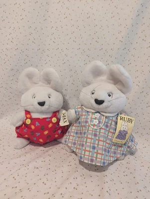 Винтажный набор плюшевых кукол 1997 Max and Ruby Bunny игрушки Eden - Изображение 1 из 4