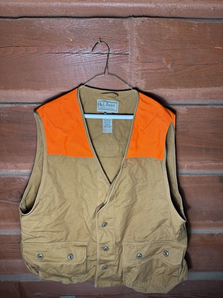 Vintage LLbean Hunting Vest With Game Pouch XXL - Image 1 of 4