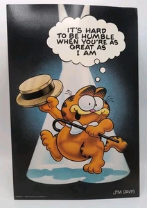 Póster original de Garfield 1978 Jim Davis Argus 14x9 It's Hard to be Humble - Imagen 1 de 5