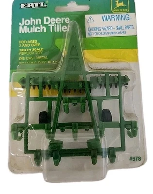 VTG 1993 Miniature John Deere Mulch Tiller Die Cast 1/64 Ertl #578 NIB Gift - Image 1 of 4