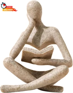 Bookshelf Decor Thinker Statue - Abstract Art Reading Thinker Sculpture Figurine - Picture 1 of 7