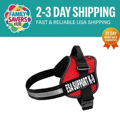 Emotional Support Dog Vest - Adjustable No-Pull Design with Reflective Patches - Image 1 of 4