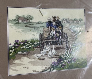 Vintage J&P Coats 23538 An Amish Afternoon Counted Cross Stitch Kit 14-ct Neu - Bild 1 von 3