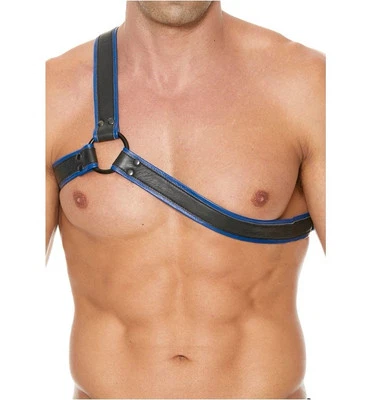 SHOTS-UOMO Cuero Genuino Gladiador Forma de Y Arnés de Pecho Fetiche TALLA ÚNICA Foto 1 de 4