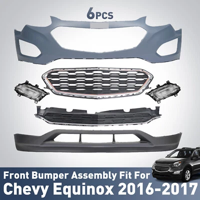 Front Bumper Cover Assembly Grille Kit For 2016-2017 Chevy Equinox w/ Fog Light Foto 1 de 4