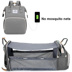 Folding Mommy Bag Lightweight Portable Folding Crib Bed Large-Capacity Baby Back - Picture 1 of 28