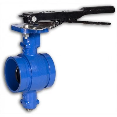 Grooved End Butterfly Valve 2" 200 cwp, Ductile Iron Buna Disc Lever NEW 070WH - Image 1 of 2