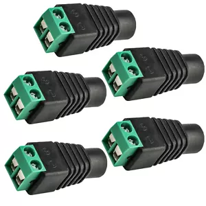 Kastar 5x 12V Femmina 2,5x5,5mm DC Spina di Alimentazione Jack Connettore Adattatore per CCTV ZH - Foto 1 di 2