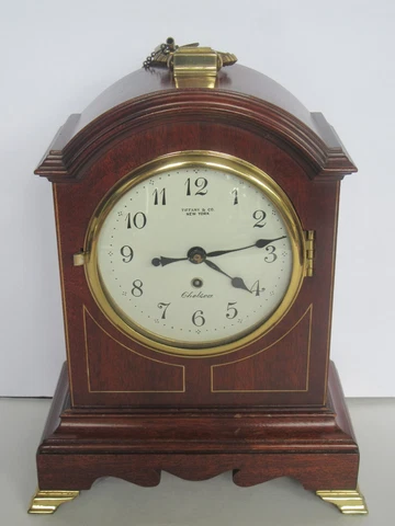 RARE Vintage Tiffany & Co Colonial Williamsburg Repro Inlay Clock by Chelsea Cover