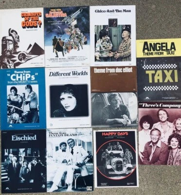 1970s TV THEME - YOUR PICK!! sheet music Disney CARTOON SiFi COMIC sitcom movie - Image 1 of 4