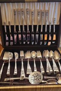 Set posate 91 pezzi Oneida Incoronation Community set vintage placca argento per 8 - Foto 1 di 23