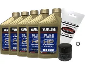 2015-2023 Genuine Yamaha YZF-R1M YZFR1M Full Synthetic 10w40 Oil Change Kit - Foto 1 di 1