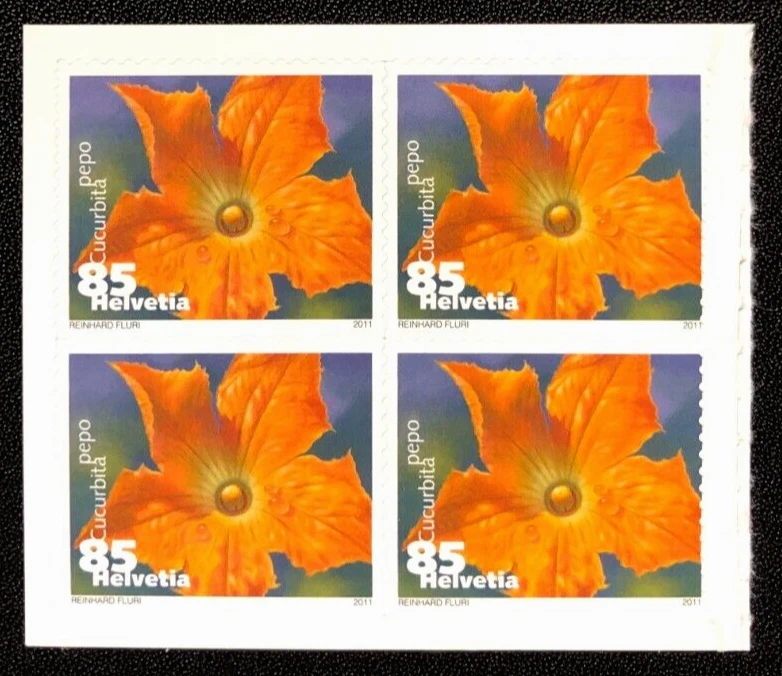 SWITZERLAND 2011 FLOWERS SC 1414 Block of 4 MNH - Image 1 of 1