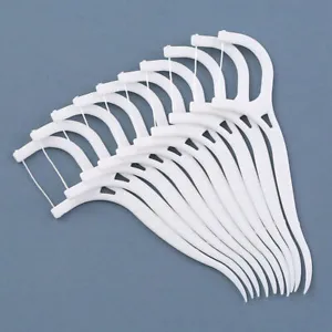 100pcs Dental Floss Flosser Picks Toothpicks Teeth Stick Tooth Cleaning - Picture 1 of 12