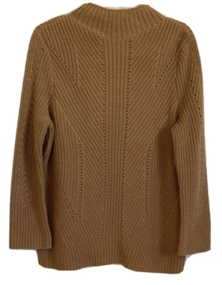 Suéter Lisa Rinna Collection Tejido con Cable Talla L Camel Pull Over A372097 Mujer WB22 Foto 1 de 4