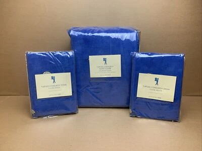 Funda nórdica Pottery Barn Kids COMPLETA/REINA azul pana tortuga bordado 2 SHAMS Foto 1 de 4