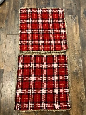 Par de fundas de almohada Pottery Barn Nottingham a cuadros de piel sintética de 20" Foto 1 de 4