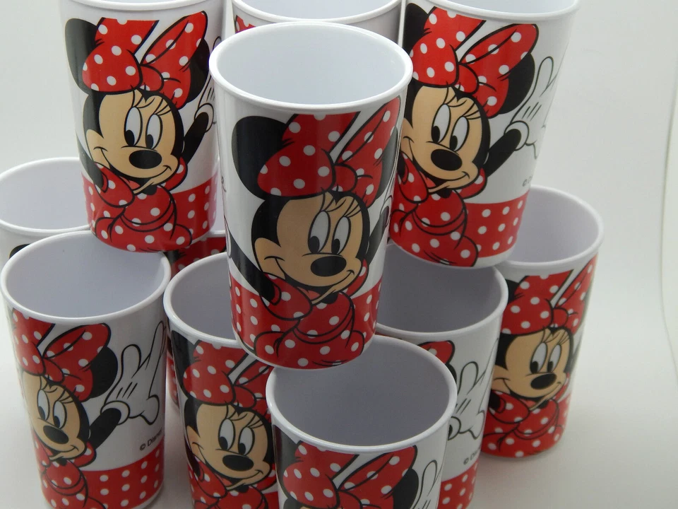 X 18 Disney Minnie Mouse Melamine Beakers Cups Camping Caravan Picnic Cup! PARTY — 第 1/1 张图片