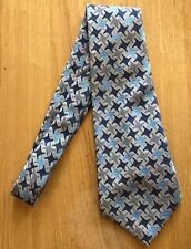 SAMMY  DOGTOOTH TWO TONE BLUE VINTAGE WIDE TIE