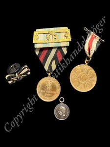 Kleiner Nachlass-Ordenspange-Medaillen-Sachsen-WW1 - Bild 1 von 6