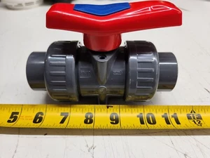 American P200U 1" Schedule 80 Gray PVC Tru Union Ball Valve Brand New - Picture 1 of 2