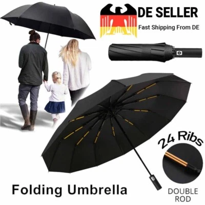 YOUKUKE Regenschirm Automatik Stabil Sturmsicher Windfest Taschenschirm Groß Ø 105CM DHL