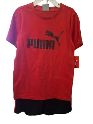 Juego de 2 piezas Puma para niños/talla 6/juego de ropa deportiva rojo y negro  Foto 1 de 3