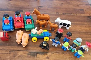 Lego Duplo Mixed Lot Piece Figures People Animals Disney Kids cars vintage lot - Picture 1 of 14