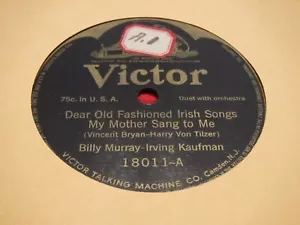Billy Murray Irving Kauffman Will Oakland 78 RPM Victor 18011 Irish Songs Norah - Bild 1 von 5