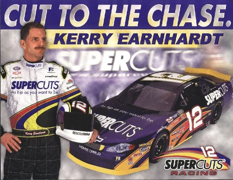 2002 Kerry Earnhardt Supercuts Chevy Monte Carlo NASCAR postcard Cover