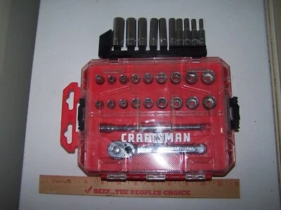 Craftsman 3/8 in. Drive Metric and SAE 6 Point Socket and Ratchet Set - Image 1 of 2
