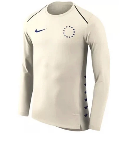 NBA Nike Philadelphia 76ers City Edition Cream Warm Up Shooting Shirt  Size:XXLT Cover